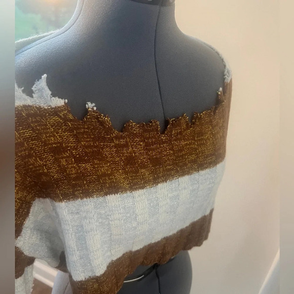 Urban Outfitters BDG Sz S slouchy long sleeve ribbed knit sweater ultra-cropped - Picture 14 of 14